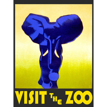 Visit The Zoo Elephant, 24" H X 18" W