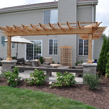 Montgomery - Outdoor Living Area with Cedar Arbor & Grill