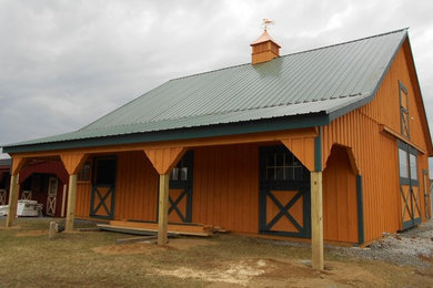 Barn - large cottage barn idea in Boston