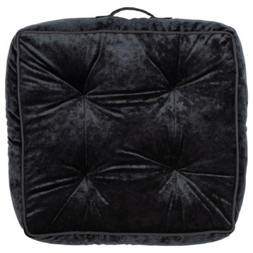 Safavieh Primrose Floor Pillow Black 18" X 18"