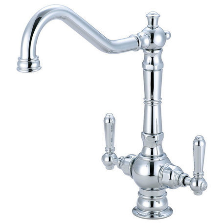 Americana Two Handle Kitchen Faucet, Polished Chrome