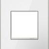 Adorne Real Metal 1-Gang Wall Plate, Mirror White on White