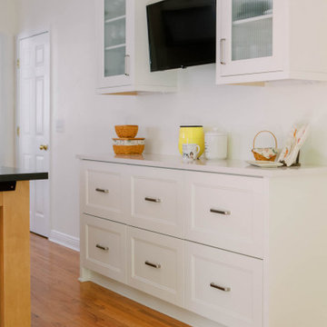 Changing the Layout and Adding an Island and Buffet to An Older Kitchen