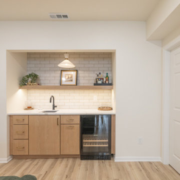 Modern Parkville Basement Remodel with Media Zone + Flex Spaces