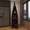 Coastal Brown Wood Standing Wine Rack 37725
