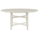 Universal Furniture - Universal Furniture Getaway Coastal Living Grenada Round Dining Table - The round Grenada Dining Table is stylish, carefree, and versatile, featuring a clean white finish, a sleek crisscross base, and an adjustable mechanism allowing for both tabletop and countertop height.