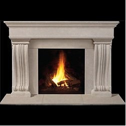 Nottingham Stone Fireplace Mantel - Indoor Fireplaces