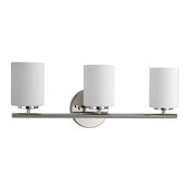 Replay 3 Light Bathroom Vanity Light in Polished Nickel