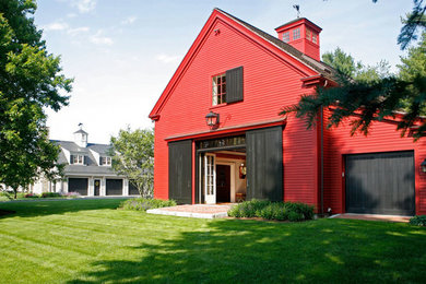 Inspiration for a farmhouse exterior home remodel in Boston