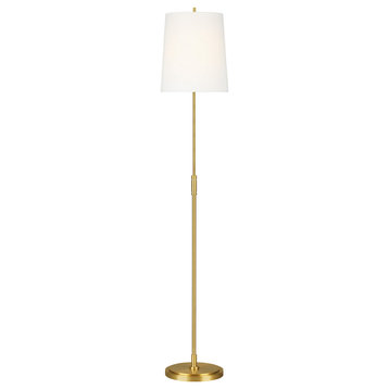 Beckham Classic One Light Floor Lamp in Burnished Brass