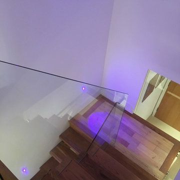Glass stair balustrades