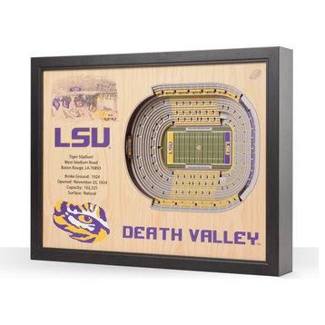 NCAA LSU Tigers 25 Layer Stadiumviews 3D Wall Art