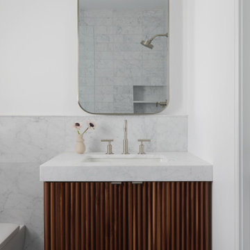 JE House tambour panel bathroom