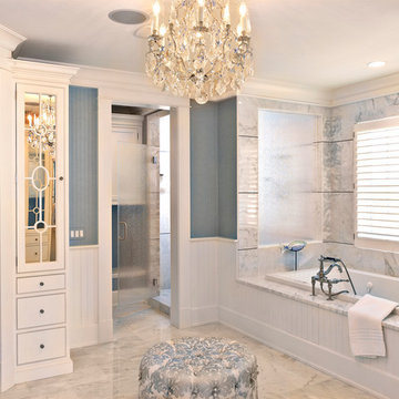 The Milkey Master Bathroom by Luxury Home Builders Tampa - Alvarez Homes