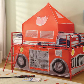 Fire Engine Twin Loft Bed in Red