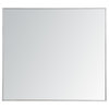Metal Frame Rectangle Mirror 36", Silver
