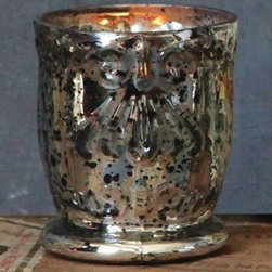 ANTIQUE SILVER MERCURY GLASS VOTIVE HOLDER, SET OF 6 - Products