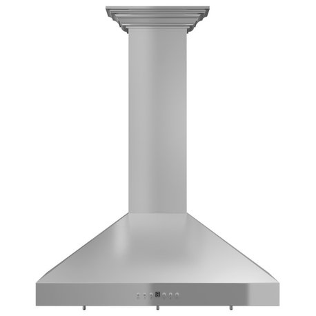 ZLINE 30" Wall Mount Hood, Stainless Steel With Crown Molding KL3CRN-30