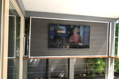 Patio TV Installation and backboard
