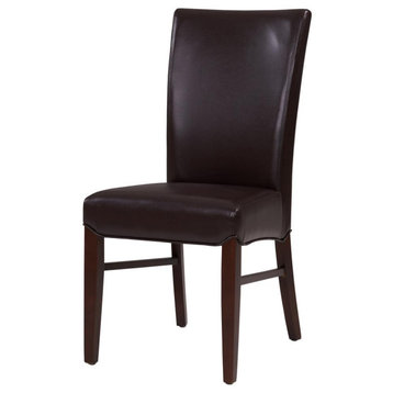 Milton Bonded Leather Dining Chair, Set of 2, Coffeen Bean