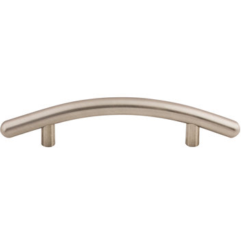 Top Knobs M534 Curved 3-3/4 Inch Center to Center Bar Cabinet - Brushed Satin