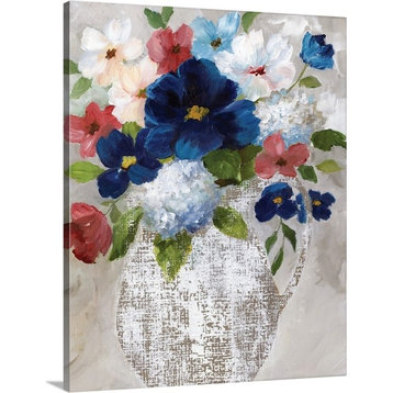 Linen Bouquet II Wrapped Canvas Art Print, 16"x20"x1.5"