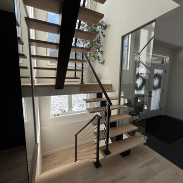 Indoor stair cable railing project in Greater Toronto, Ontario