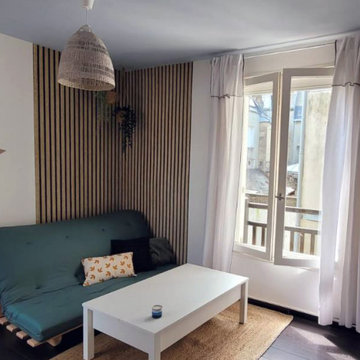 Décoration et ameublement d'un studio destiné à de location de courtes durées