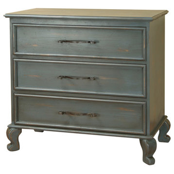 Country Blue 3-Drawer Dresser
