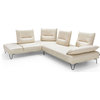 Verona Sofa - White, Full Grain Italian Leather, Left Facing