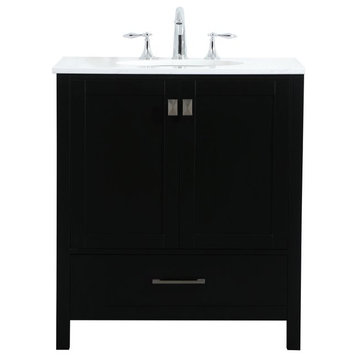 Elegant VF18830BK 30"Single Bathroom Vanity, Black
