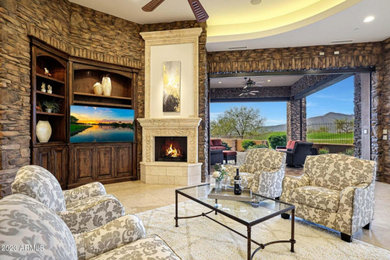Example of a southwest living room design in Phoenix
