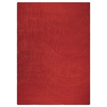 Hand Tufted Scarlet Wool Area Rug