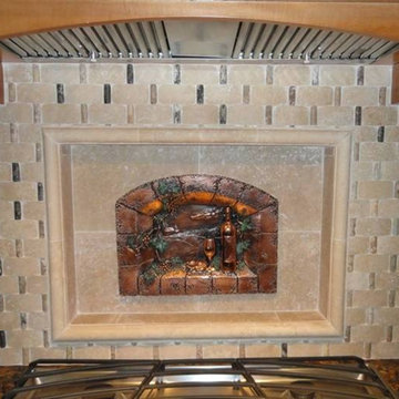 Pleasant Evening Backsplash Mural in Copper finish