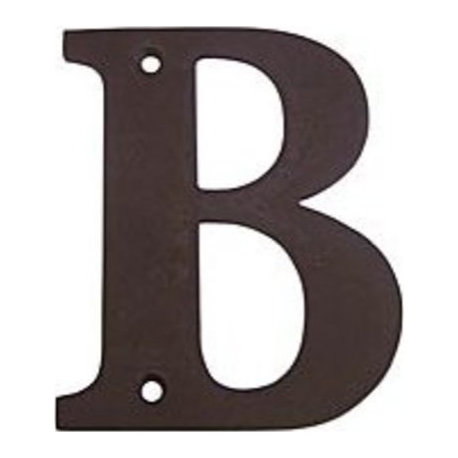 Deltana RL4B 4" Solid Brass Traditional House Letter B - Oil Rubbed Bronze