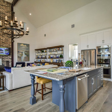 Arlington, TX Transitional Home-Wire Brushed Loano White Oak