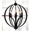CWI Lighting 9825P24-6-101 6 Light Chandelier with Black Finish