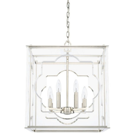 Capital Lighting 8-Light Foyer Light 525681PN, Polished Nickel