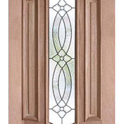 Decorative Center Arch Lite, Mahogany Single Exterior Door, 36x80 - Front Doors