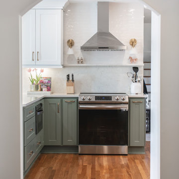 EAST COBB green and white kitchen