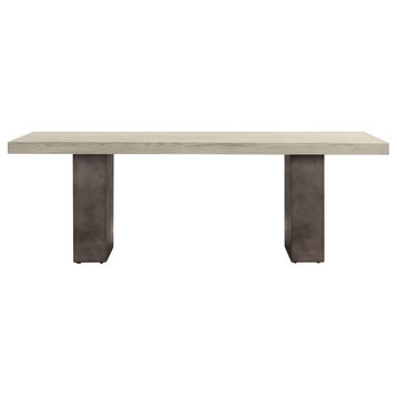 Abbey Concrete and Grey Oak Wood Coffee Table