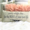 Babe Cave Boss Motivational Quote Doublesided Pillow for Women/Teens