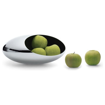Cocoon Fruit Bowl By Philippi, Silver