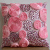 Sweet Kisses - Pink Art Silk Decorative Pillow Cover 16"x16" Pillows Cover