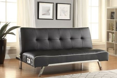 Black convertible sofa bed