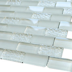 Snow White Crystal Subway Glass Mosaic Tiles Collection - Home Accessories & Decor