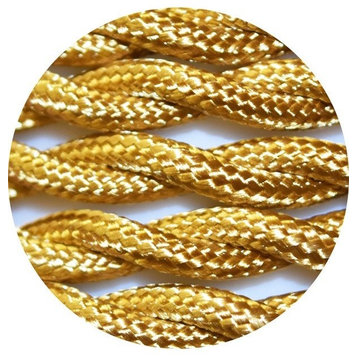 Gold Twisted Fabric Cord By The Foot