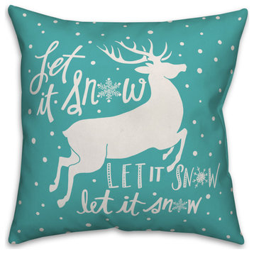 Let it Snow 18x18 Indoor/Outdoor Pillow