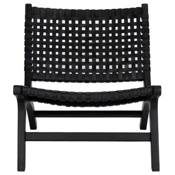 Safavieh Luna Accent Chair, Black/Black