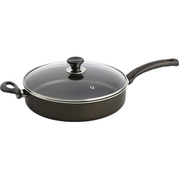 Mehtap  Saute Pan with Lid and Two Handles, Teflon Classic Nonstick Frying Skill, 12.5 Inch